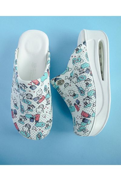 Dr. Mitra Women's Teeth Pattern Air Max Sabo Slippers Orthopedic Full Anatomical