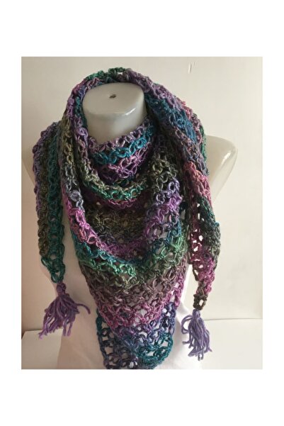 Pafuli El Örgüsü Ebruli Şal