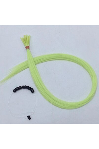 Peruk Market شعر مصدر من الخرز الصناعي باللون الأخضر الليموني