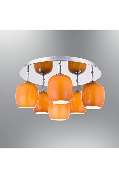 Özcan Aydınlatma 5259-6,09 6'lı Pinova Plafonyer Avizeoranj
