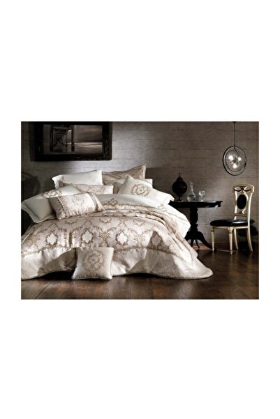 ZEBRACASA Madison Bej Çift Kişilik Yatak Örtüsü