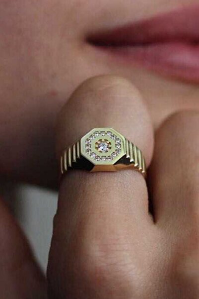 Reis Kuyumculuk Kadın 80´ler Sarı Altın Yüzük T858.