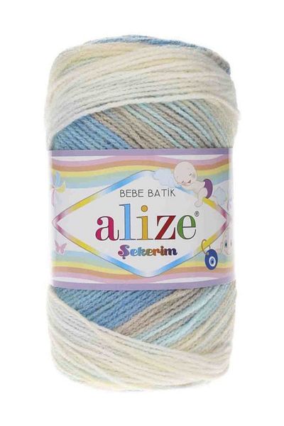 Alize حبل محبوك يدوي من Şekerim Batik 4398