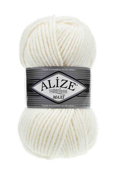 Alize Superlana Maxi Χοντρό Πλεκτό Σχοινί 062 Ανοιχτή Κρέμα