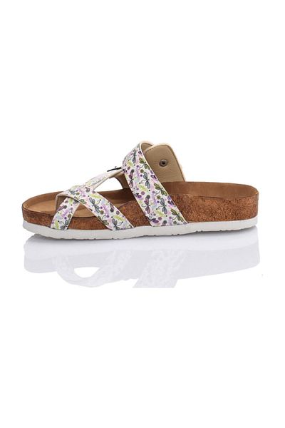 Streetfly Colorful Printed Floral Patterned Women's Slippers