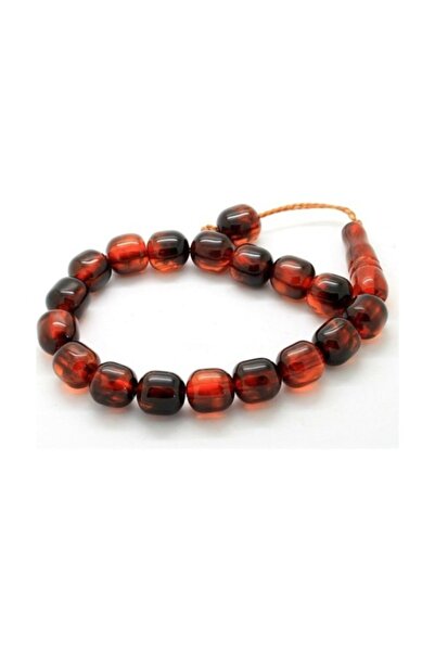 joydizayn 17 Lik Iri Taneli Efe Tesbih Pala Tesbihi - Turuncu - Siyah