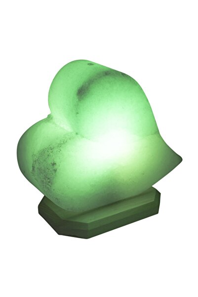 Çankırı Tuz Lamba Yeşil Kalp Kaya Tuzu Lambası Ortalama 3 Kg