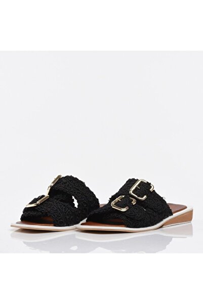 Hotiç Siyah Yaya Kadın Sandalet & Terlik