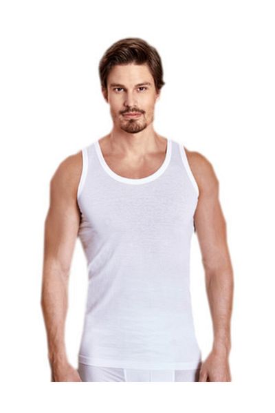 Berrak Men's White 3 Pack Classic Undershirt ELF568BER1020CCM3