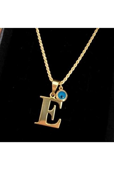 ATS ALYANS E Harfli Gümüş Kolye Modeli