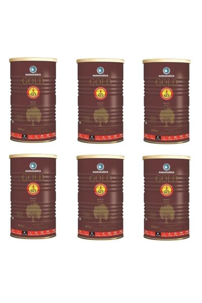 MarmaraBirlik Gold 800 Gr (m) Teneke Siyah Salamura Zeytin X 6 Ad