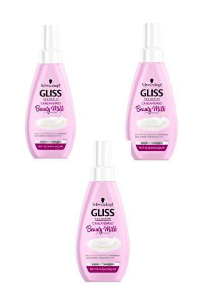 Gliss Canlandırıcı saç bakım - Beauty milk 150 ml. X 3 adet
