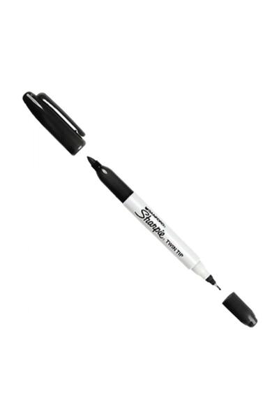 Sharpie S0811100 Markör Permanent Kalem Twin Çift Uçlu Siyah (12 Li Kutu)