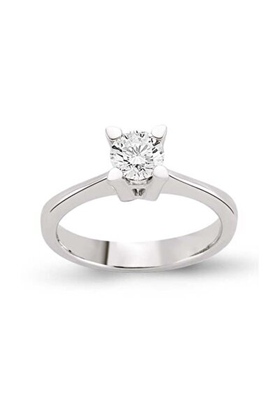 BİLEZİKHANE Tektaş Pırlanta Yüzük 0,40 Ct G-vs 4,25 Gram 18 Ayar Altın