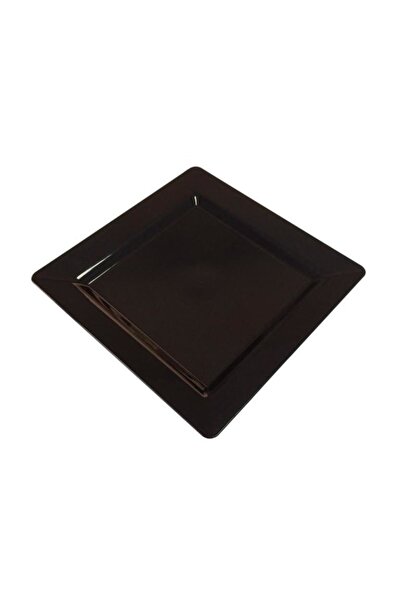 Genel Markalar Plastik Kare Tabak Siyah 18 Cm - 10'lu