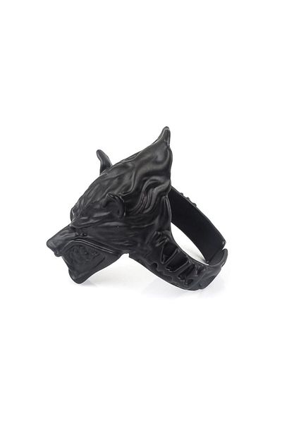 The Collection Bozkurt Adjustable Matte Black Ring