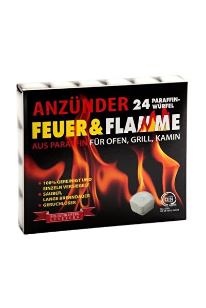 Feuer & Flamme Mangal Kömürü Tutuşturucu Tutuşturma Küpleri 24 Adet