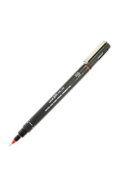 UNİ-BALL 0.1 Fine Line Uni Pin - Acrylic Pen, Red, Pointed Pin01-200