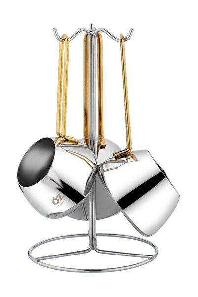 ÖZLİFE 4 Parça Hüma Gold Cezve Takımı 714