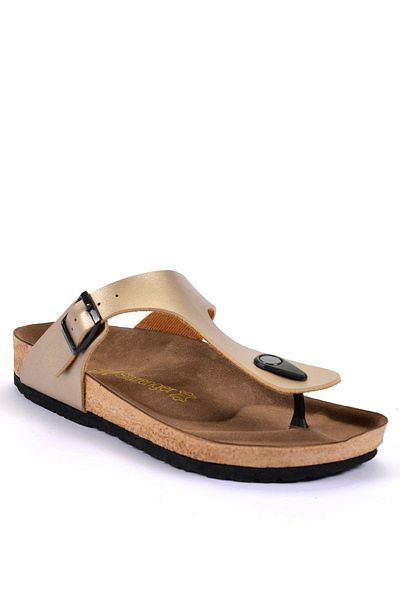 Slazenger Γυναικείες χρυσές παντόφλες LUKE SA10SK014