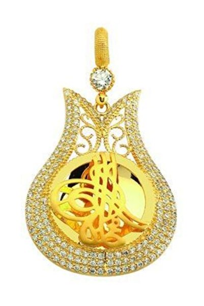 BİLEZİKHANE Tuğralı Lale Kolye Ucu 7.20 Gram 14 Ayar Altın