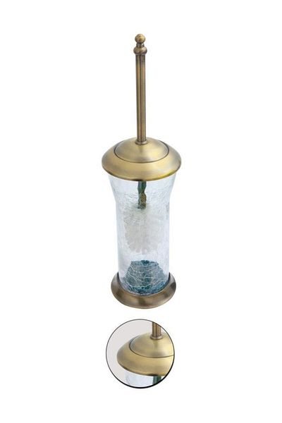 Maya Ottoman Antique Toilet Brush C Glass 100% Brass