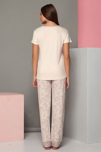 Sevim Set de pijamale cu mâneci scurte Vanilla pentru femei