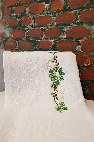 Özdilek Dila Embroidered 4-Piece Towel - White