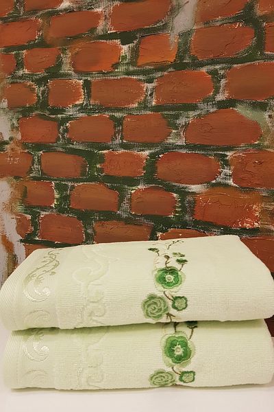 Özdilek Πετσέτα Dila Κεντημένη 2 Πακέτο - Πράσινη