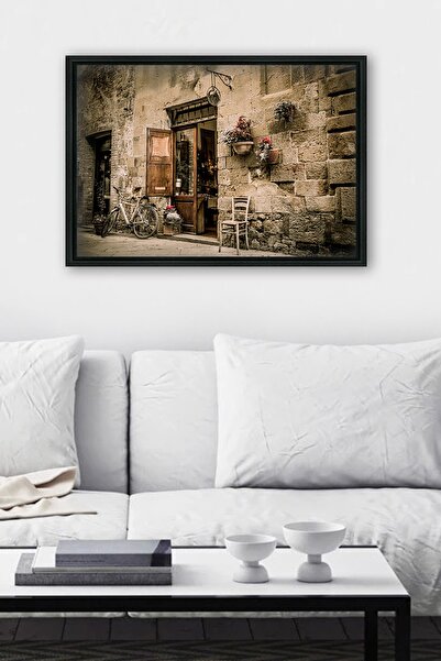 Tablo Center Siyah L Çerçeve Kanvas Tablo 75x105cm