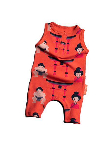 Moi Noi Front Placket Baby Jumpsuit (sumo) Mn-10161