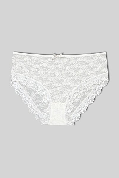 HNX 10'lu Dantelli Yüksek Bel Büyük Beden Kadın Külot