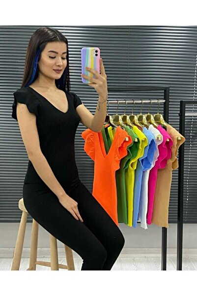 anne moda ankara 1. Ποιοτικά πλεκτά πλεκτά μπροστά και πίσω λαιμόκοψη V, μανί...