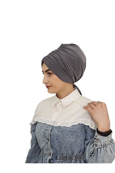 R&S modibone Μαγιό και χιτζάμπ μαγιό Κορυφή ασορτί Hijab Tie Back Bonnet Grey