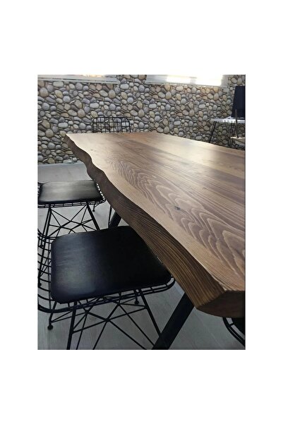 ENJOY LİFE Enjoylifetasarım %100 Ahşap Masif (3.5 Cm Tabla) Oval Masa 70x140cm