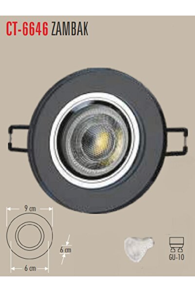 Cata Zambak Cam Spot + Beyaz Işık Gu10 Duy Ampul + Gu10 Duy Flora Elektromarket