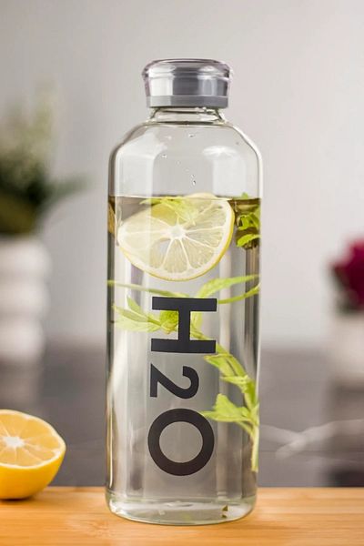 Tohana Borosilicate H2o Glass Water Bottle 1 Liter