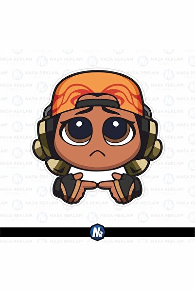 Nasa Reklam 19x20 cm Raze Valorant Oto Sticker Araba Cam Sticker