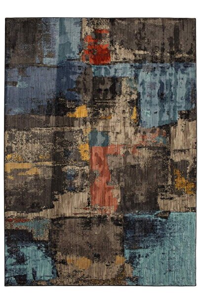 Rugs Modern Halı Soyut Desenli Çok Renkli Art Dokuma Taban Dijital Baskılı Ha...