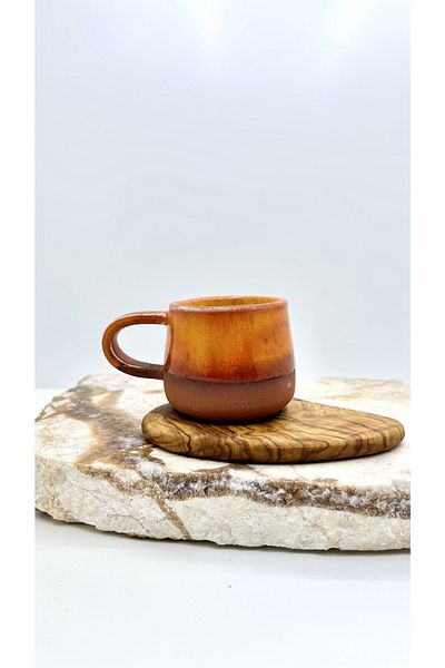Port Aksesuar Orange Dreams Handmade Ceramic Cup 120mL