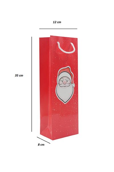 Ekosepet Santa Claus Themed Luxury Cardboard Bag 35 cm 4 Pieces