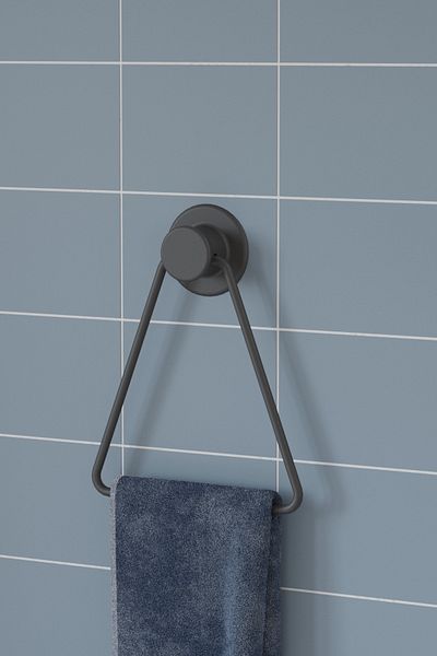 SUNTEL BANYO VE MUTFAK AKSESUARLARI Τριγωνική αυτοκόλλητη θήκη για πετσέτες - με επιλογή βιδών ή αυτοκόλλητη βάση