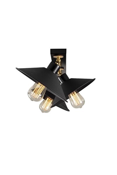 Dylight Retro Metal Dekoratif Tavan Plofyoner Mafsallı 3 lü Sıralı Avize