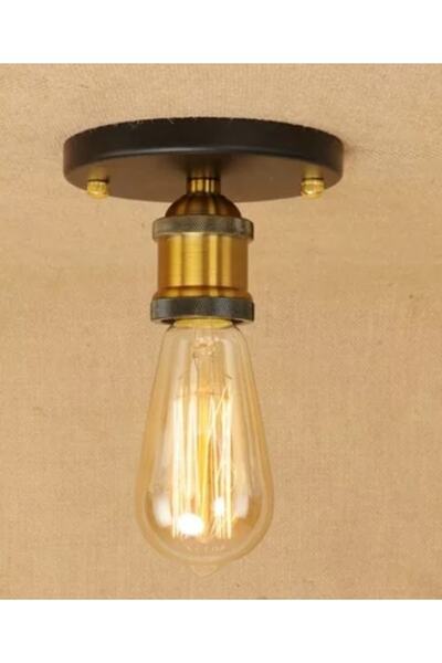 Dylight Retro Metal Dekoratif Siyah / Eskitme Tavan Plofyoner Avize