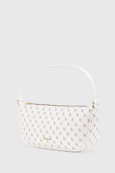 Housebags Geantă de damă cu curea de umăr cu aspect de piele albă cu model 230