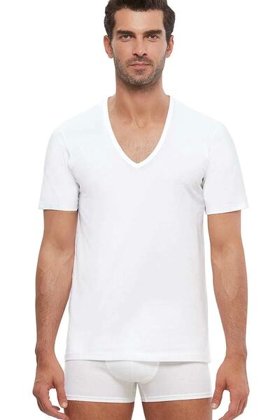 Kom Enrico V-Neck Cotton 2 Pack Men's Tshirt (3 Pack)