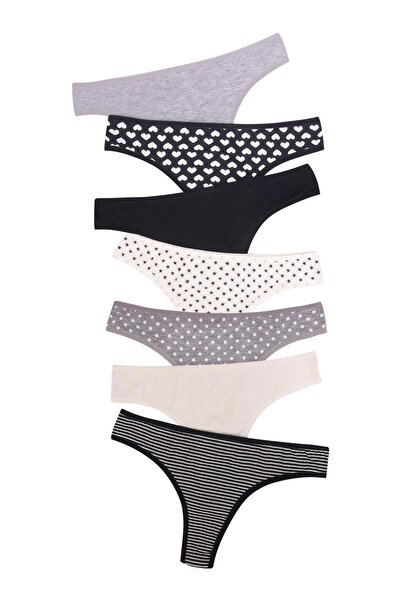 Dominant Chiloți pentru femei, ecru, bleumarin, din bumbac brazilian Lycra, p...