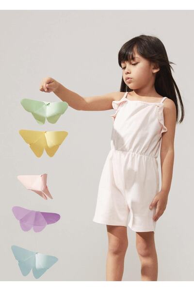 MANGO Baby Kırçıllı koton tulum