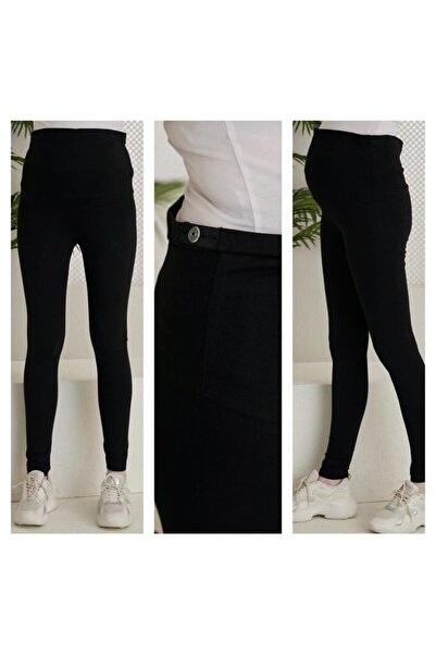 LİYACA Ρυθμιζόμενο κολάν εγκυμοσύνης από βαμβακερό Lycra μέσης