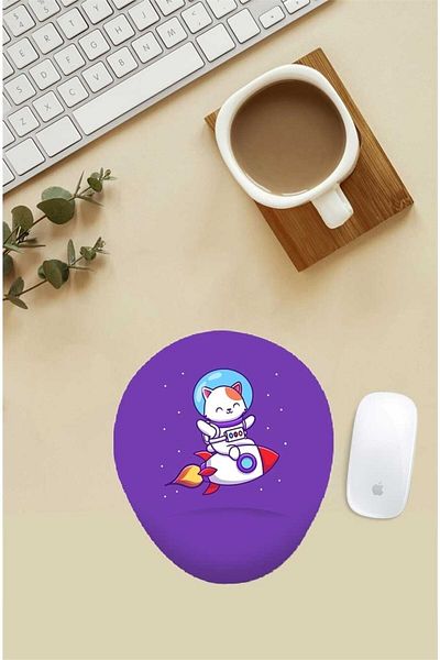 HobiShop Подложка за мишка с шарка на китката Bitcoin Rocket